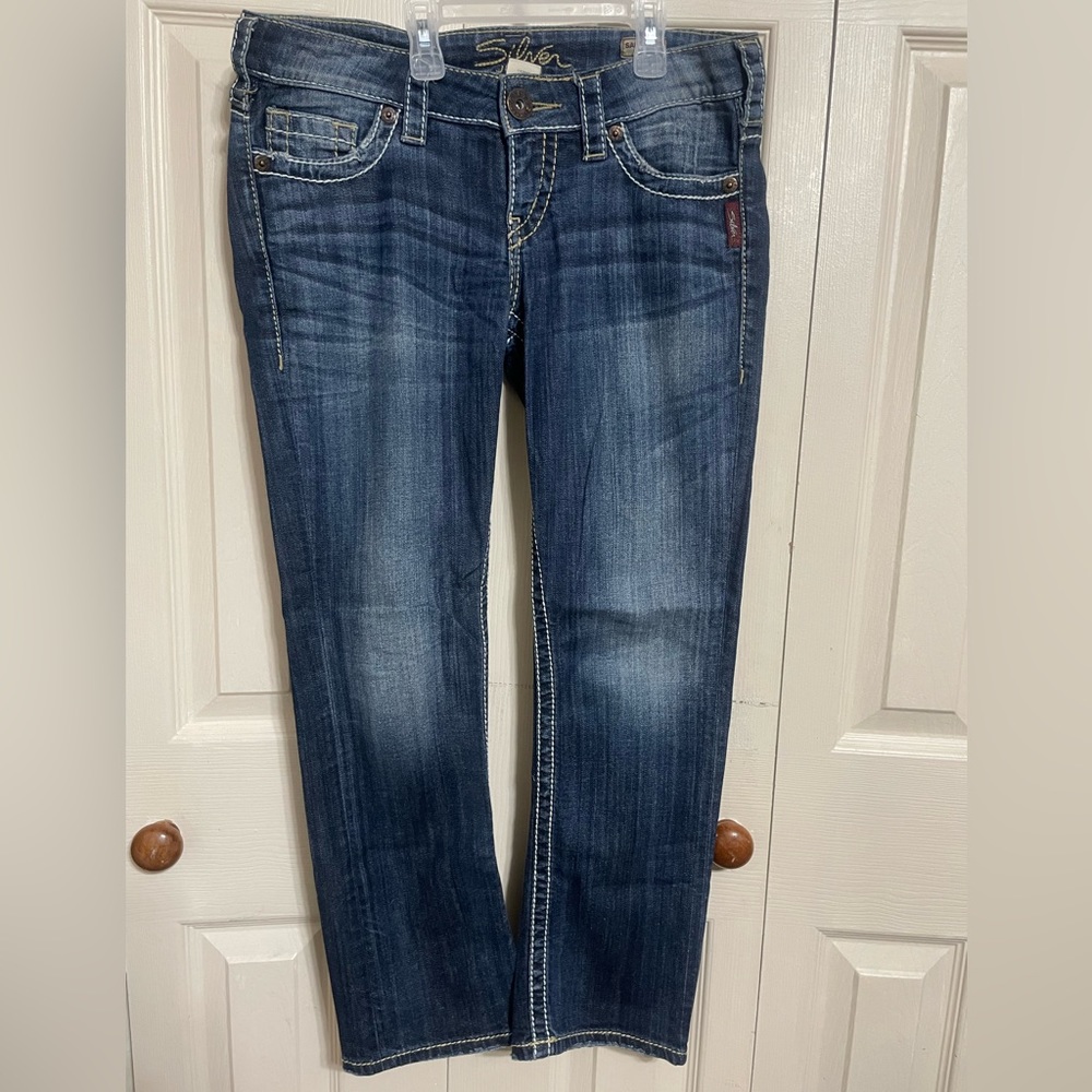 Women’s Silver Jeans Santorini Capri Pants Size Small 26”